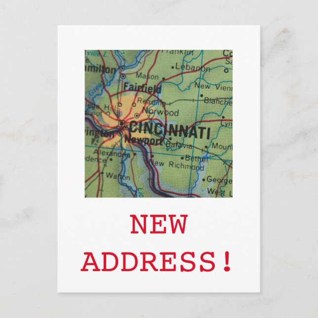 Anuncio de nueva dirección en Cincinatti (Anverso)