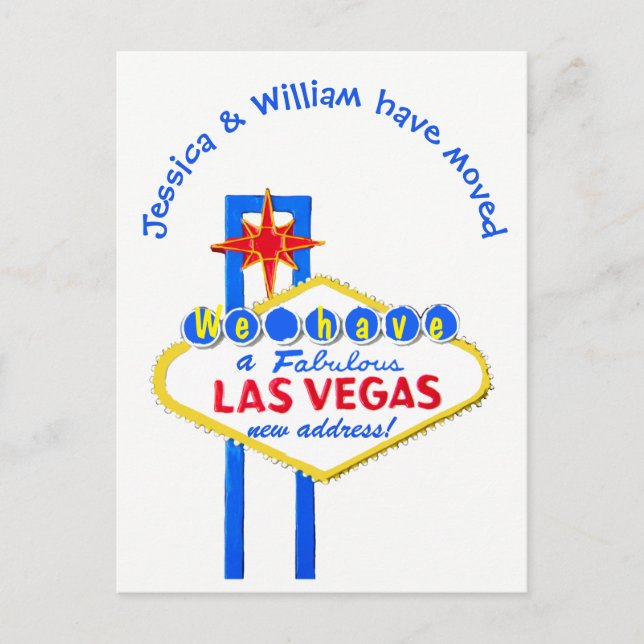 Anuncio de nueva dirección en Las Vegas (Anverso)