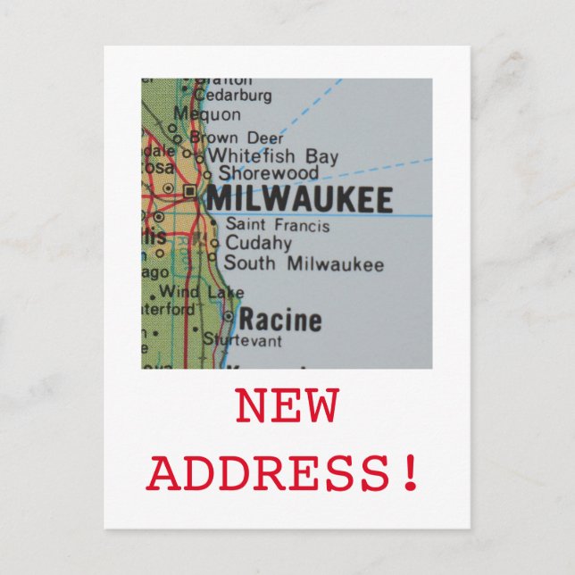 anuncio de nueva dirección en Milwaukee (Anverso)