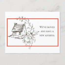 Anuncio de nueva dirección en negro, blanco y rojo