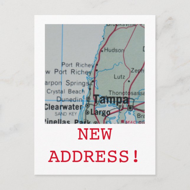 Anuncio de nueva dirección en Tampa (Anverso)