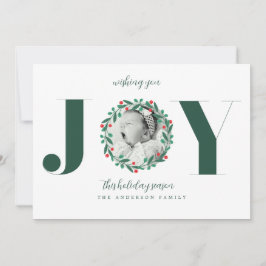 Anuncio de Nuevo Bebé con Corona de Navidad