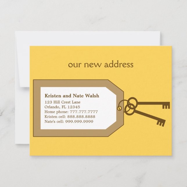 Anuncio de nuevo juego de llaves (Anverso)