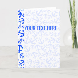 Anuncio de patrón de ancla marina azul