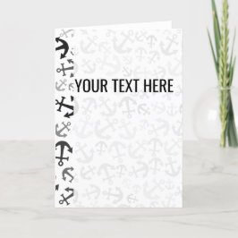 Anuncio de Patrón de Ancla Marina Blanco Negro