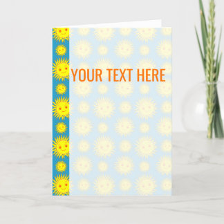 Anuncio de patrón de cara de sol amarillo