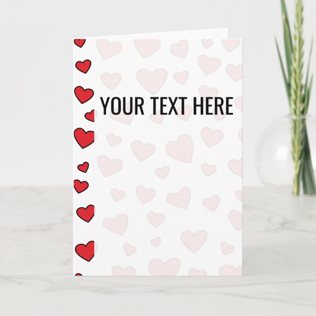 Anuncio de patrón de corazón rojo del día de San V (Anverso)