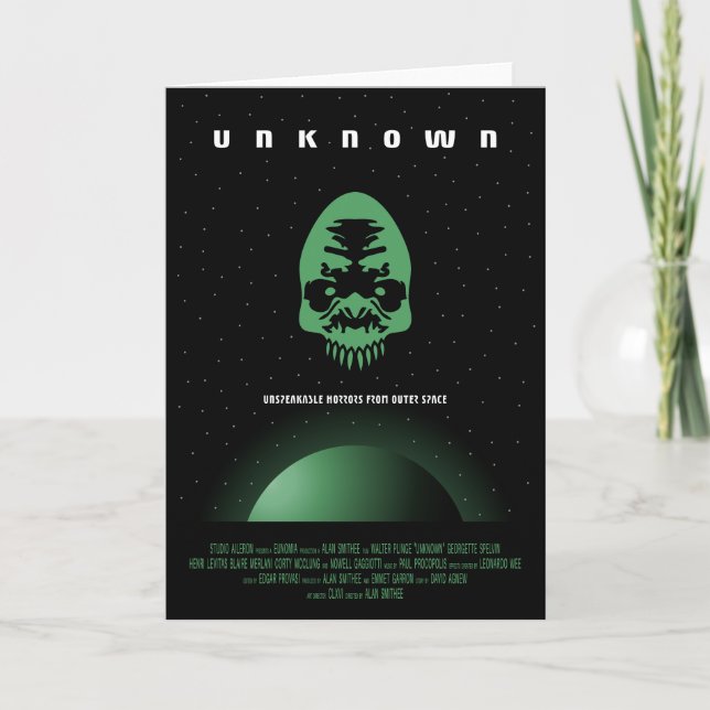 Anuncio de película de terror de Sci-Fi, desconoci (Anverso)