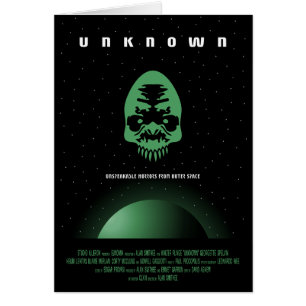 Anuncio de película de terror de Sci-Fi, desconoci