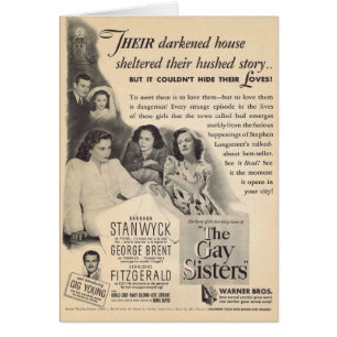 Anuncio de películas de Las Hermanas Gays de 1942