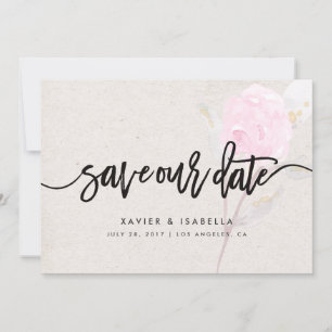 Anuncio de Pink Flower   Save The Date