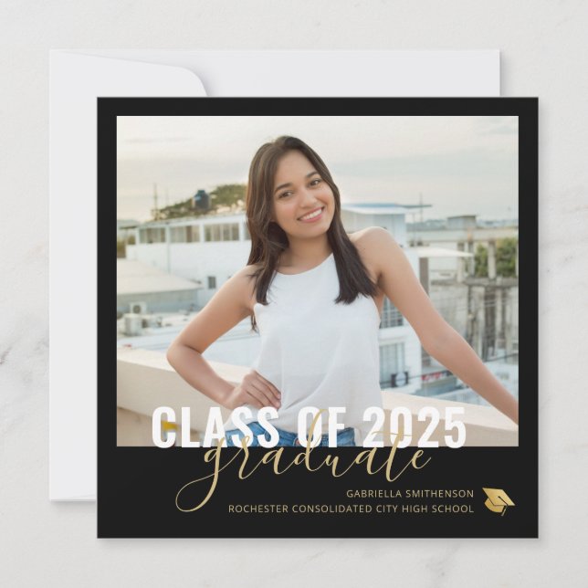 Anuncio de Plaza Abierta de Graduación de Oro Negr (Anverso)