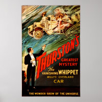 Anuncio de póster de vintage del Show Mágico de Th