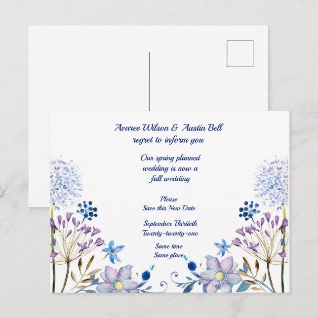 Anuncio de Postergación de Boda de Primavera a Oto (Anverso / Reverso)
