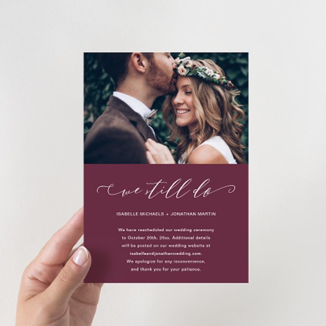 Anuncio de Postergación de Boda Nos Casamos Todaví (Subido por el creador)