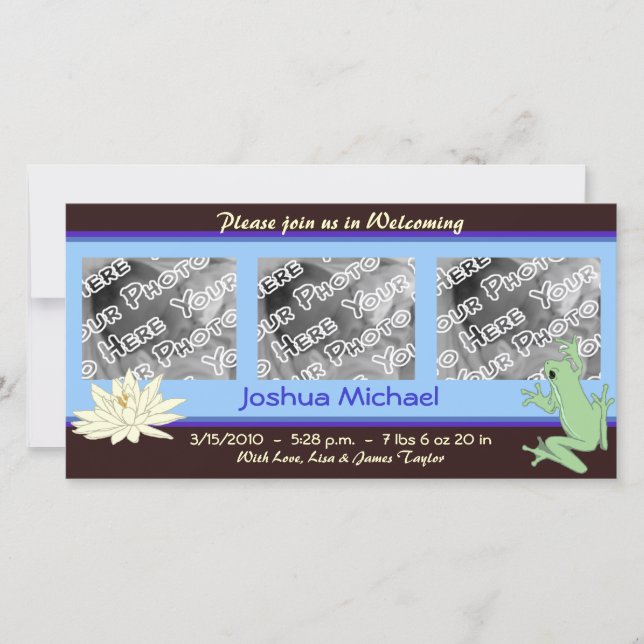 Anuncio de Rana Azul y Nacimiento Lotus (Anverso)