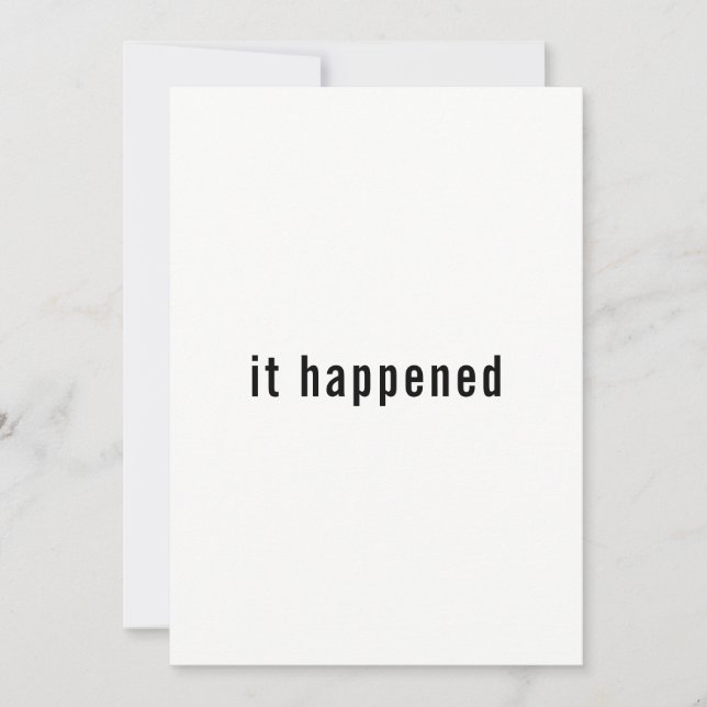 Anuncio de Recepción de Boda Minimalista (Anverso)