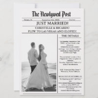 Anuncio de recién casados por fuga en un periódico