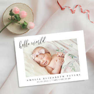 Anuncio de recién nacidos simple y moderno