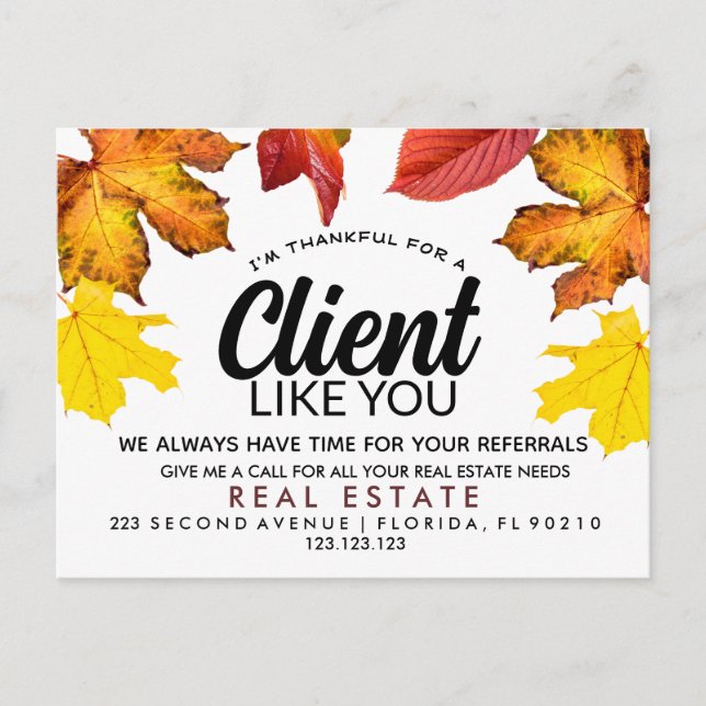 Anuncio de referencias de bienes raíces de OTOÑO (Anverso)