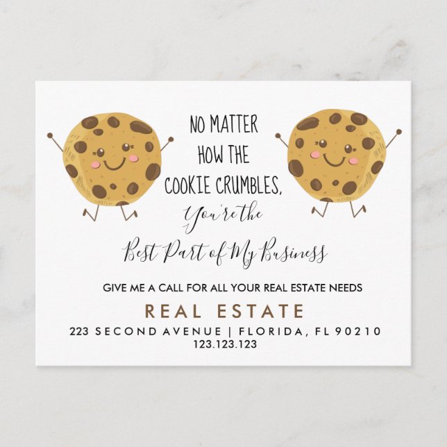 Anuncio de referencias de COOKIE de bienes raíces (Anverso)