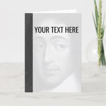 Anuncio de retrato de Baruch Spinoza en blanco y n