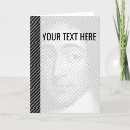 Anuncio de retrato de Baruch Spinoza en blanco y n