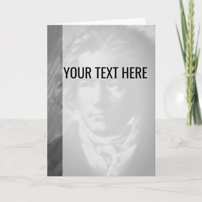 Anuncio de retrato de Beethoven blanco y negro (Anverso)