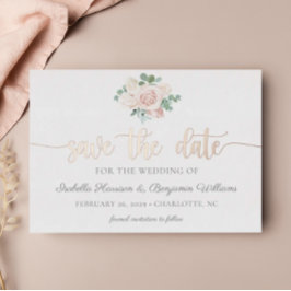Anuncio de Rose Gold Polvoriento para Guardar la F