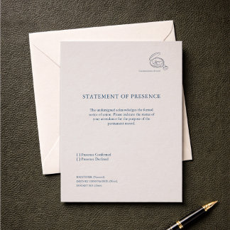 Anuncio de RSVP de Ceremonia Civil No Tradicional