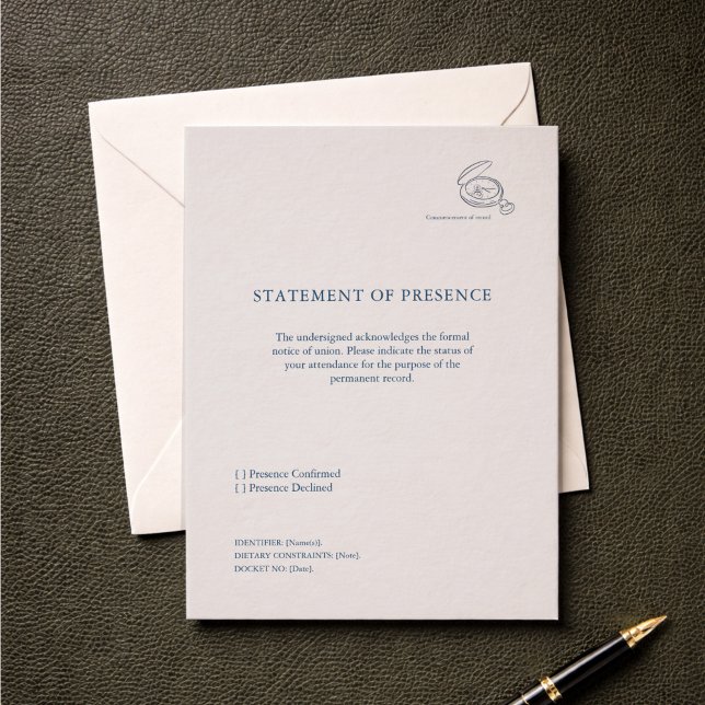 Anuncio de RSVP de Ceremonia Civil No Tradicional (RSVP Civil Ceremony )