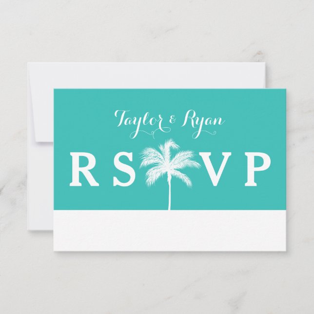 Anuncio de RSVP de Palma Acuática Blanca (Anverso)