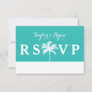 Anuncio de RSVP de Palma Acuática Blanca