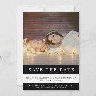 Anuncio de Save the Date a Rayas