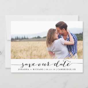 Anuncio de Save the Date con Letra Manuscrita
