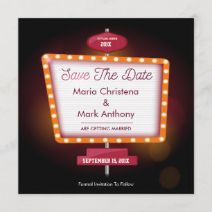 Anuncio de Save The Date con tema de Casino de Veg