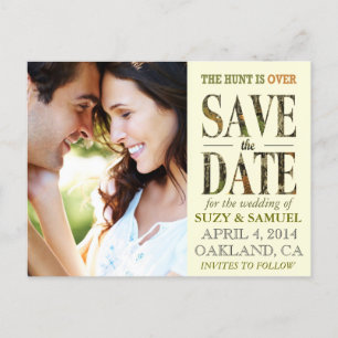 Anuncio de Save The Date de Camo La Caza Ha Termin