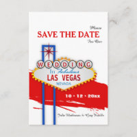 Anuncio de "Save the Date" del Letrero de Las Vega