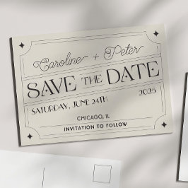 Anuncio de "Save the Date" en caja de cerillas con