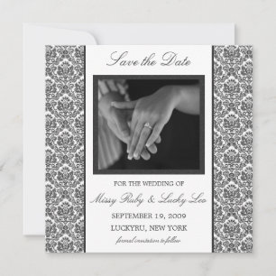 Anuncio de "Save the Date" en Damasco Negro