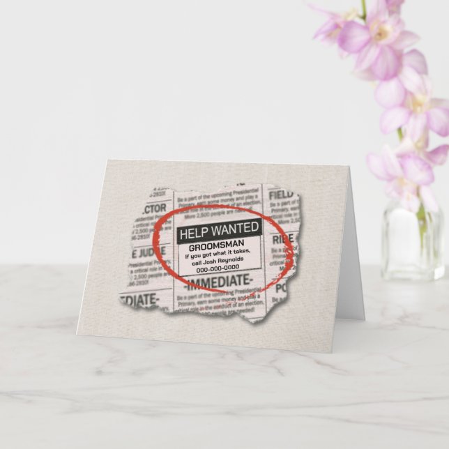 Anuncio de solicitud de Groomsman (Orquídea)