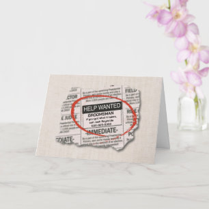 Anuncio de solicitud de Groomsman