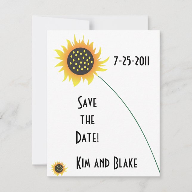 Anuncio de Sunflower Save the Date (Anverso)