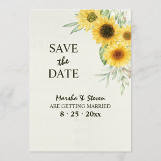 Anuncio de Sunflowers Save the Date