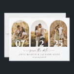 Anuncio de tarjeta de boda de guardar la fecha de<br><div class="desc">Esta tarjeta de anuncio de boda de guardar la fecha de la foto del arco minimalista y chic es la forma perfecta de informar a tus amigos y familiares de tu próxima boda.</div>