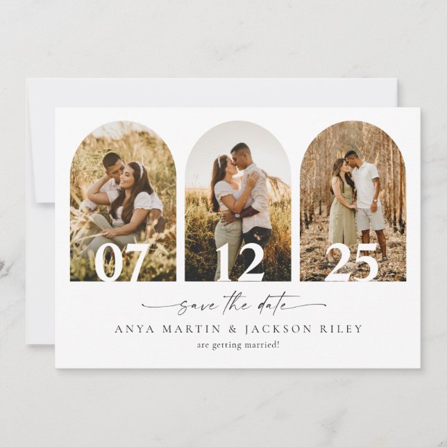 Anuncio de Tarjeta de Boda Salva La Fecha (Anverso)