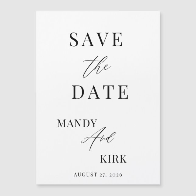 Anuncio de Tarjeta de Boda Save the Date (Anverso)