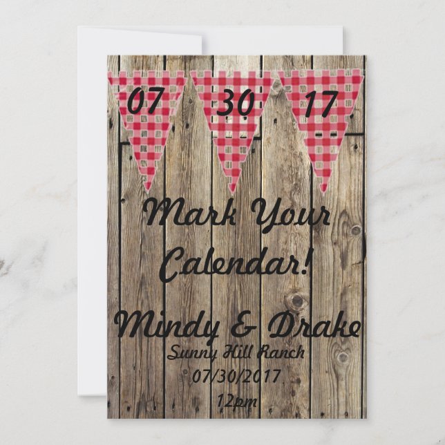 Anuncio de tema de país marque su calendario (Anverso)