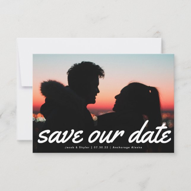 Anuncio de texto moderno con varias fotos (Anverso)