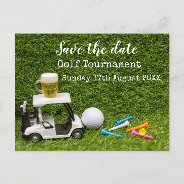 Anuncio de torneo de golf 'Golf Save the date' en  (Anverso)